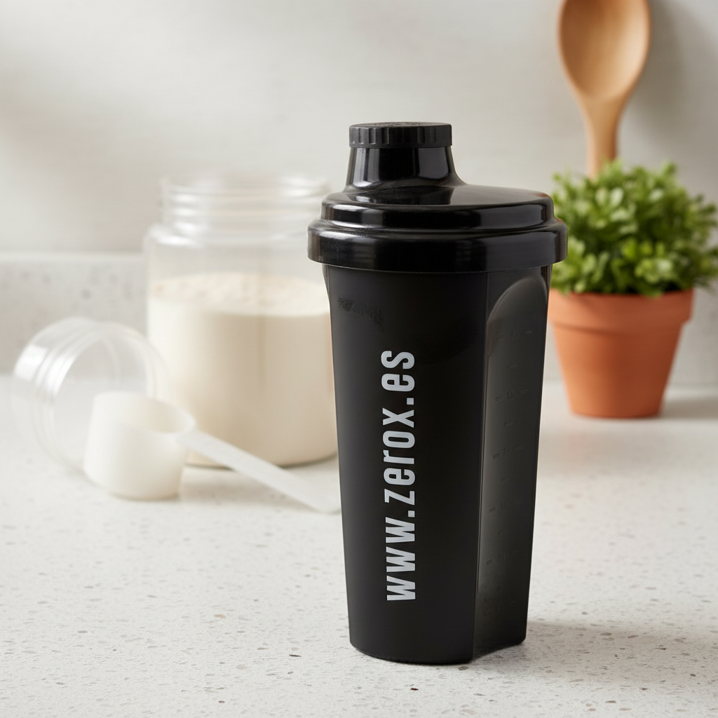 Zerox Protein Shaker Bottle Black 700ml – Leak-Proof BPA-Free Gym Shaker
