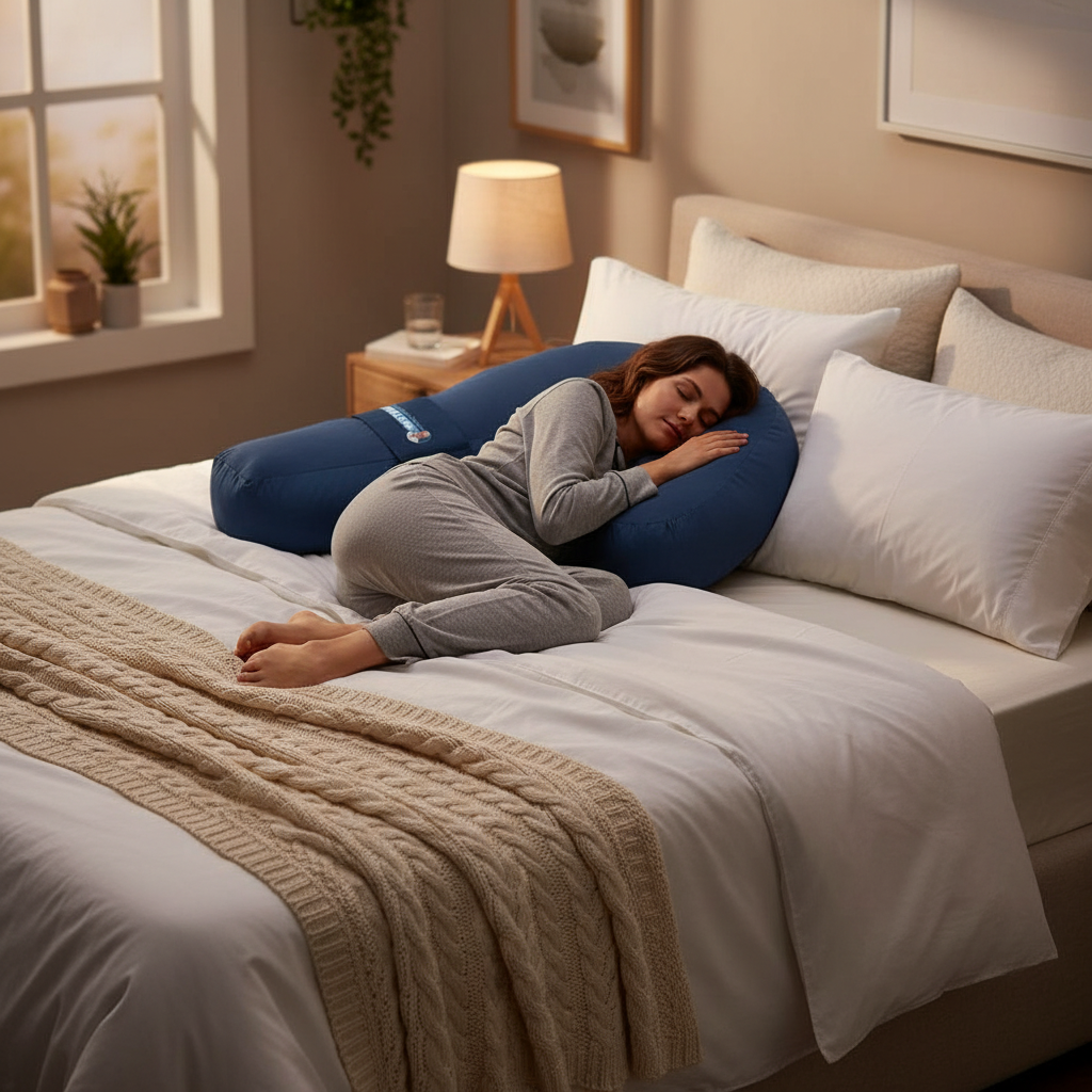 Side Sleeper Pro Memory Foam Pillow, Durable Soft Touch Material, Comfortable Night Support Cushion for Bed