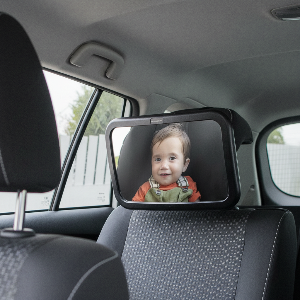 Rearview Baby Mirror For Car Rear Seat - Wide Angle Shatterproof Acrylic Mirror With 360° Rotation