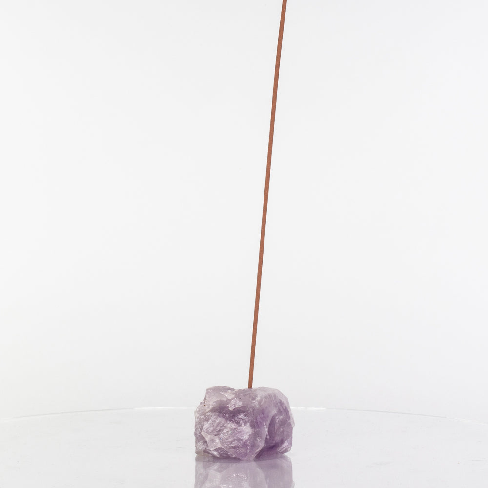 Amethyst Incense Stick Holder Natural Raw Crystal 3–5 cm – Premium Quality Handcrafted Incense Burner with Genuine Raw Amethyst Stone