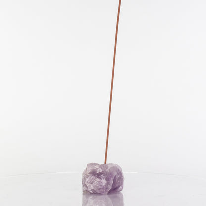 Amethyst Incense Stick Holder Natural Raw Crystal 3–5 cm – Premium Quality Handcrafted Incense Burner with Genuine Raw Amethyst Stone