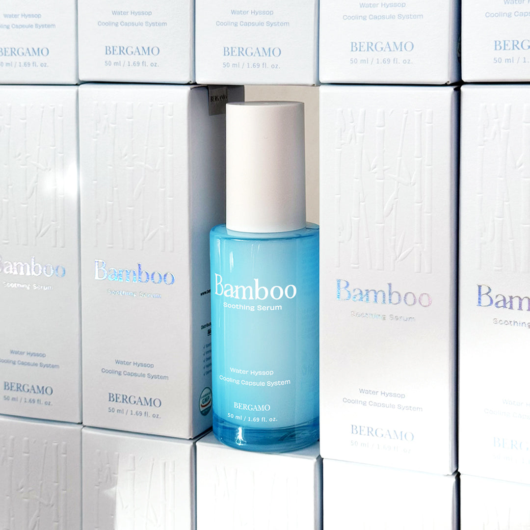 BERGAMO BAMBOO Penta-Hyal Soothing Serum 50ml – Deep Hydration with 5 Hyaluronic Acids & Bamboo, Lightweight Daily Face Serum, Sensitive Skin Friendly