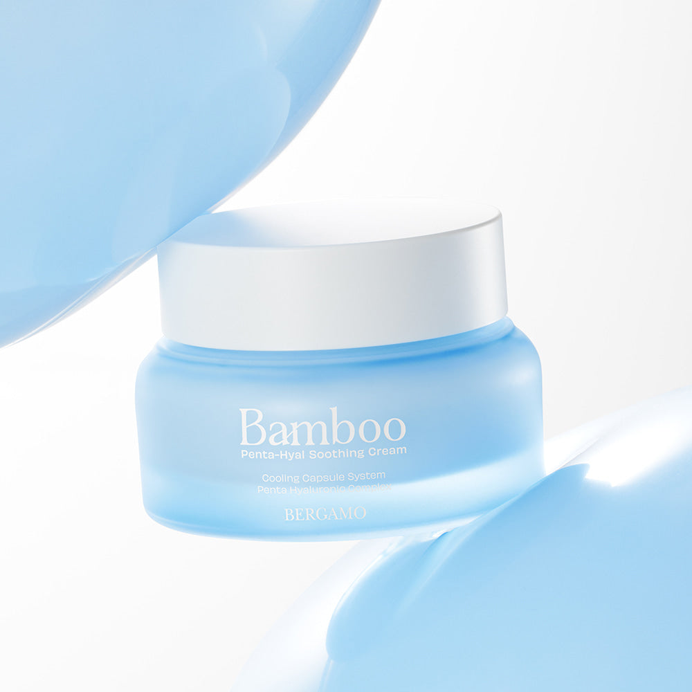 BERGAMO BAMBOO Penta-Hyal Soothing Cream 50g – Deep Hydration with 5 Hyaluronic Acids & Bamboo, Lightweight Daily Moisturizer, Sensitive Skin Friendly