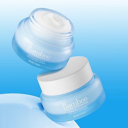 BERGAMO BAMBOO Penta-Hyal Soothing Cream 50g – Deep Hydration with 5 Hyaluronic Acids & Bamboo, Lightweight Daily Moisturizer, Sensitive Skin Friendly