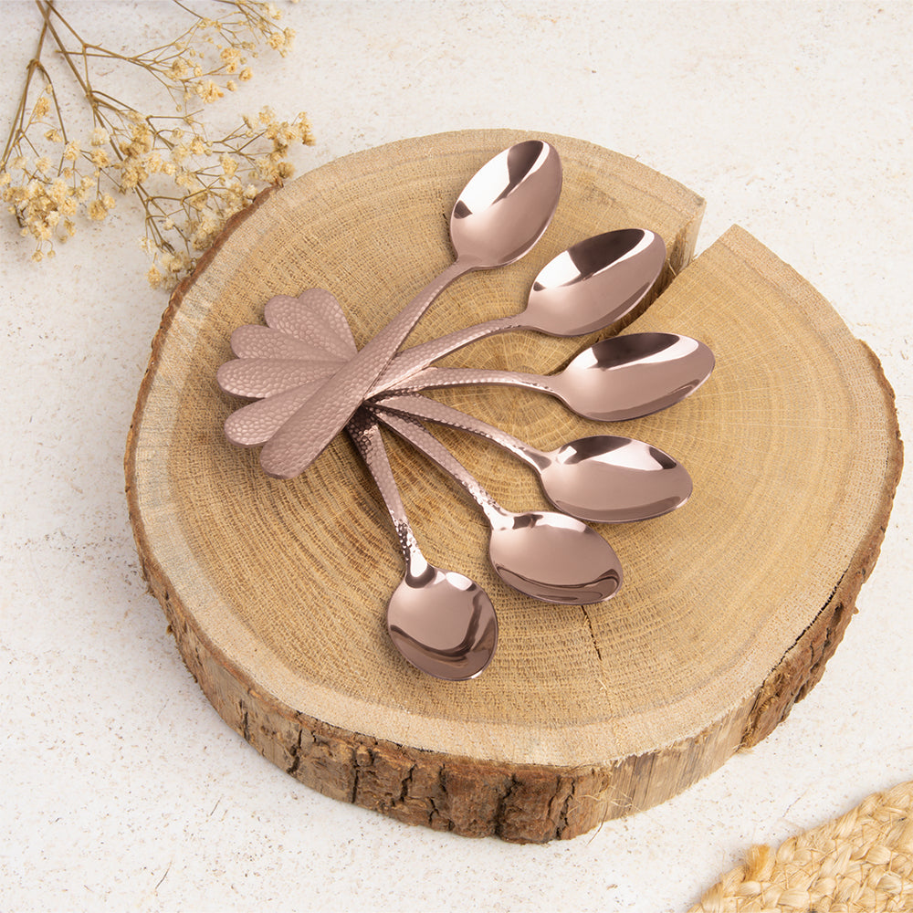 Berlinger Haus 24-Piece Cutlery Set – Rose Gold Stainless Steel Flatware for 6, Mirror Finish, Dinner Knives, Forks, Spoons & Teaspoons