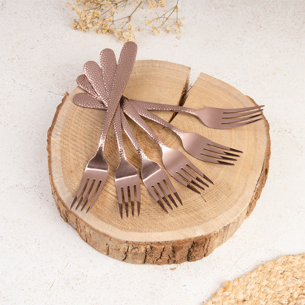 Berlinger Haus 24-Piece Cutlery Set – Rose Gold Stainless Steel Flatware for 6, Mirror Finish, Dinner Knives, Forks, Spoons & Teaspoons