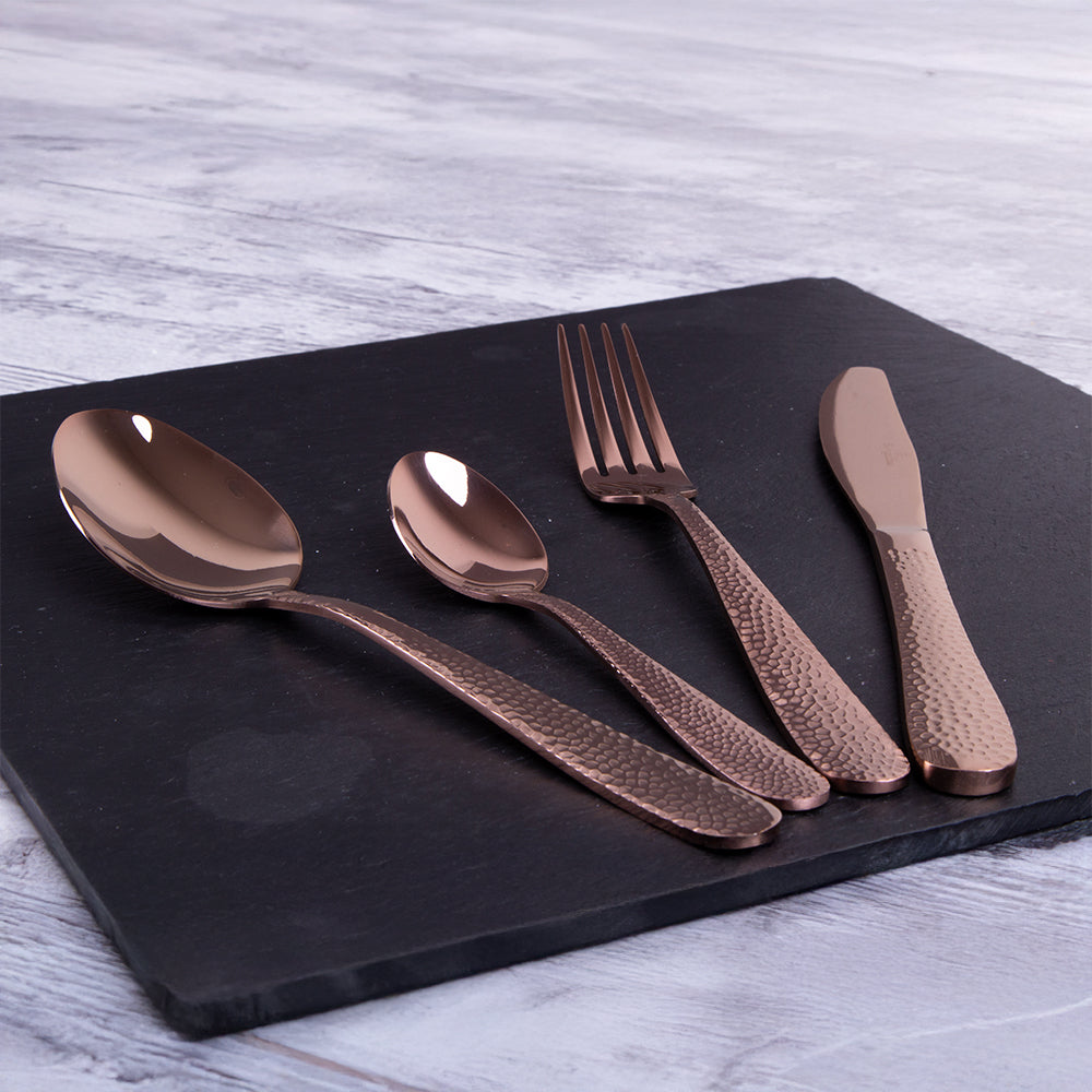 Berlinger Haus 24-Piece Cutlery Set – Rose Gold Stainless Steel Flatware for 6, Mirror Finish, Dinner Knives, Forks, Spoons & Teaspoons