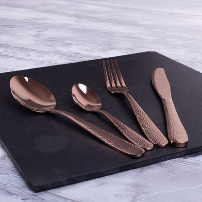 Berlinger Haus 24-Piece Cutlery Set – Rose Gold Stainless Steel Flatware for 6, Mirror Finish, Dinner Knives, Forks, Spoons & Teaspoons