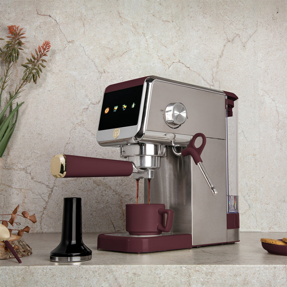 Berlinger Haus Leonardo Digital Espresso Machine – 20 Bar Coffee Maker with Milk Frother
