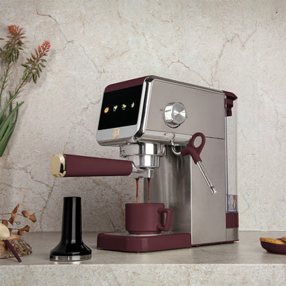 Berlinger Haus Leonardo Digital Espresso Machine – 20 Bar Coffee Maker with Milk Frother