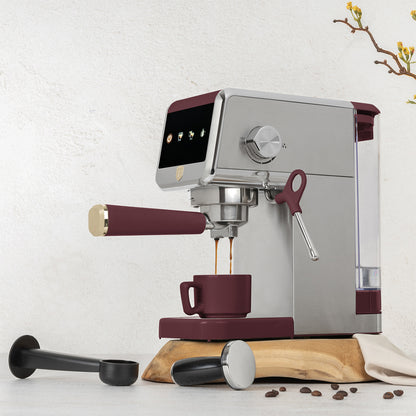 Berlinger Haus Leonardo Digital Espresso Machine – 20 Bar Coffee Maker with Milk Frother