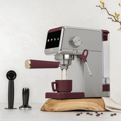 Berlinger Haus Leonardo Digital Espresso Machine – 20 Bar Coffee Maker with Milk Frother