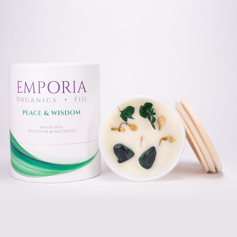 Emporia Organics Fiji Peace & Wisdom Scented Soy Candle 230g