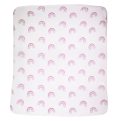 Baby Blanket With Comforter Set Pink 90x75cm, 100% Wool Baby Blanket And Security Blanket - Soft Baby Comforter 30cm With Plush Blanket, pink