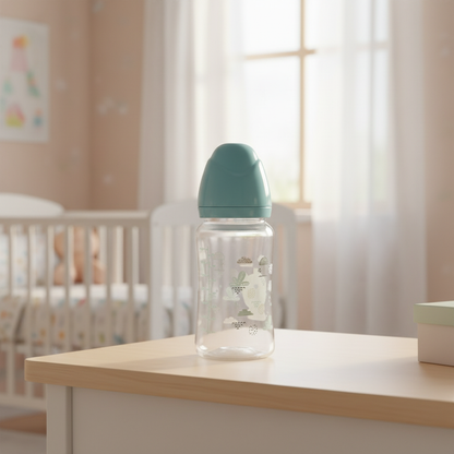 Baby Feeding Bottle 240ml Blue – Premium Quality Baby Bottle with BPA-Free Plastic Body, High-Quality Silicone Nipple, Anti-Colic Feeding Design