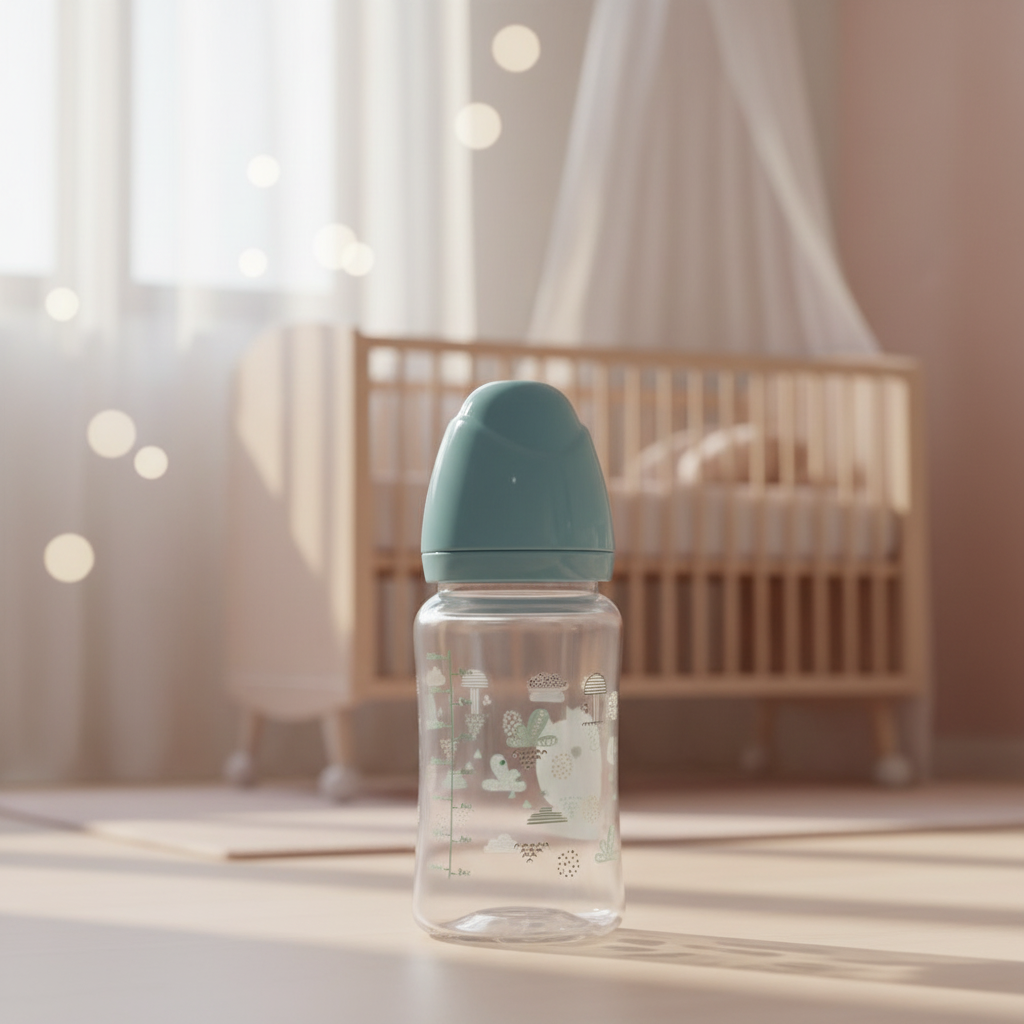 Baby Feeding Bottle 240ml Blue – Premium Quality Baby Bottle with BPA-Free Plastic Body, High-Quality Silicone Nipple, Anti-Colic Feeding Design