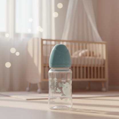 Baby Feeding Bottle 240ml Blue – Premium Quality Baby Bottle with BPA-Free Plastic Body, High-Quality Silicone Nipple, Anti-Colic Feeding Design