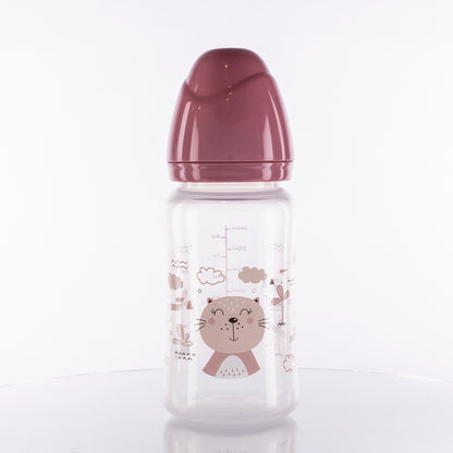 Baby Feeding Bottle 240ml Pink –  BPA-Free Plastic Body, High-Quality Silicone Nipple, Anti-Colic Feeding Design