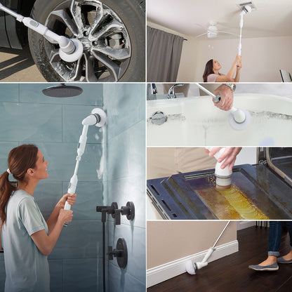 Voom Electric Spin Scrubber – Cordless Power Cleaning Brush with Adjustable Handle