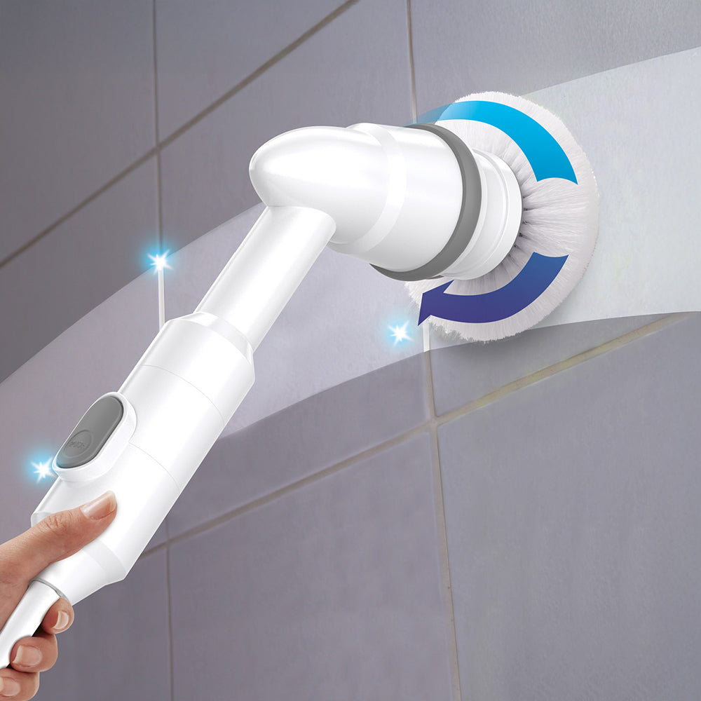 Voom Electric Spin Scrubber – Cordless Power Cleaning Brush with Adjustable Handle