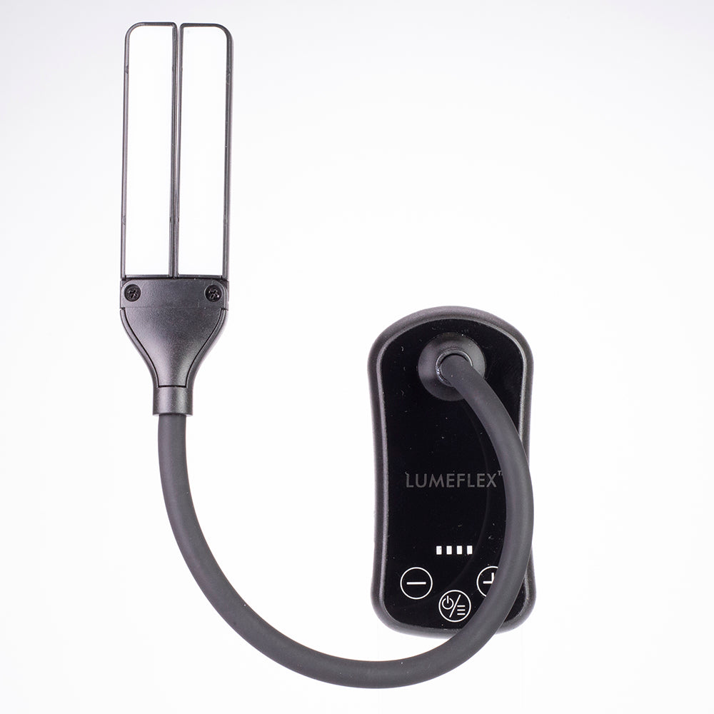 Lumeflex Dual Head LED Reading Light – Clip-On Book Lamp with 3 Color Modes