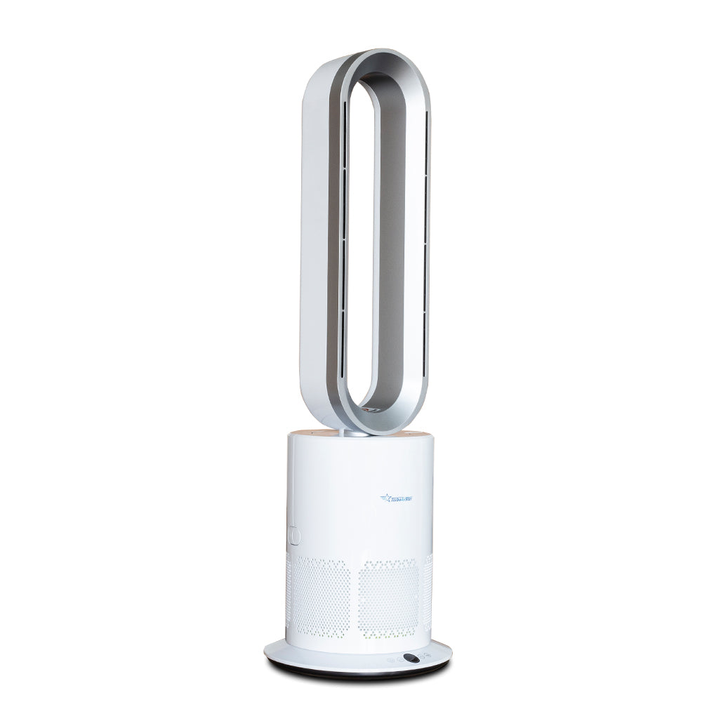 TurboAirStar Bladeless Air Purifier Fan Heater – 3-in-1 HEPA H13 Climate Control