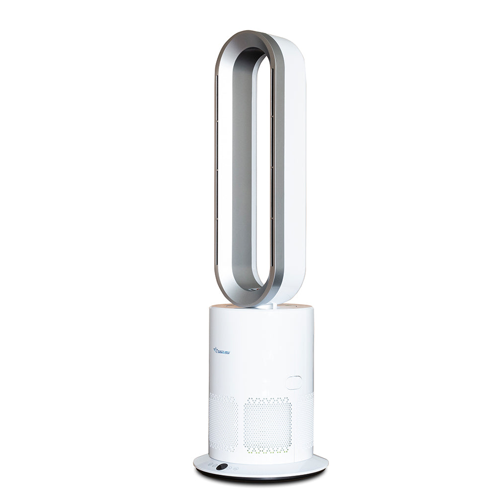 TurboAirStar Bladeless Air Purifier Fan Heater – 3-in-1 HEPA H13 Climate Control