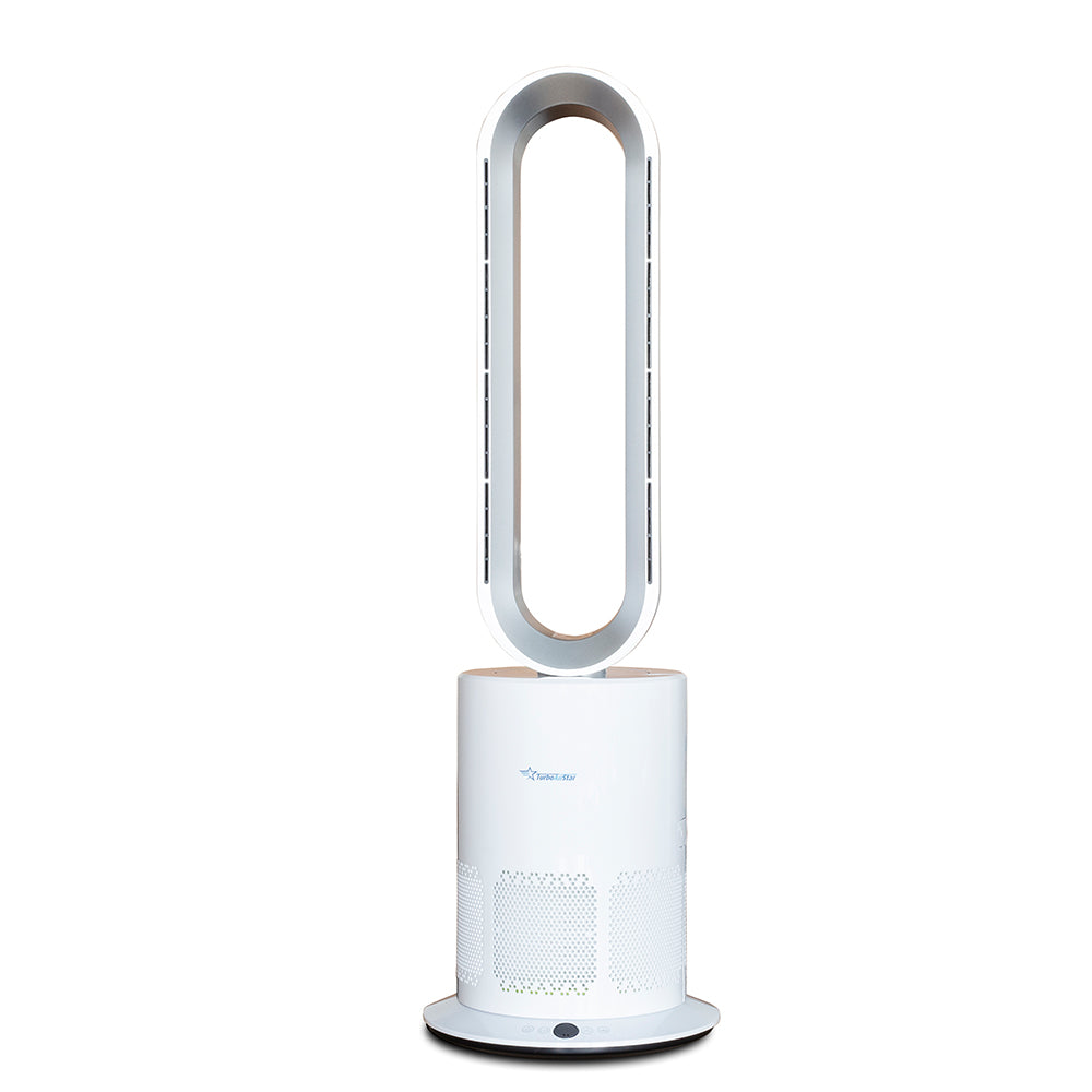 TurboAirStar Bladeless Air Purifier Fan Heater – 3-in-1 HEPA H13 Climate Control