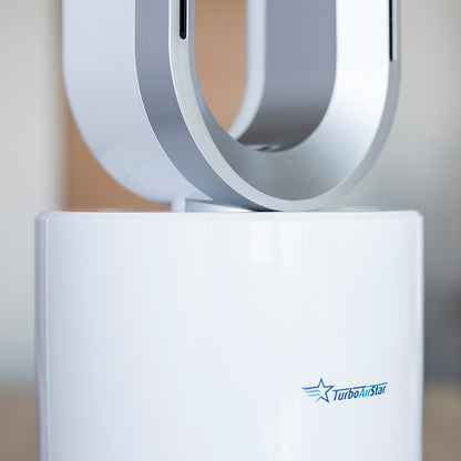 TurboAirStar Bladeless Air Purifier Fan Heater – 3-in-1 HEPA H13 Climate Control