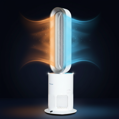 TurboAirStar Bladeless Air Purifier Fan Heater – 3-in-1 HEPA H13 Climate Control