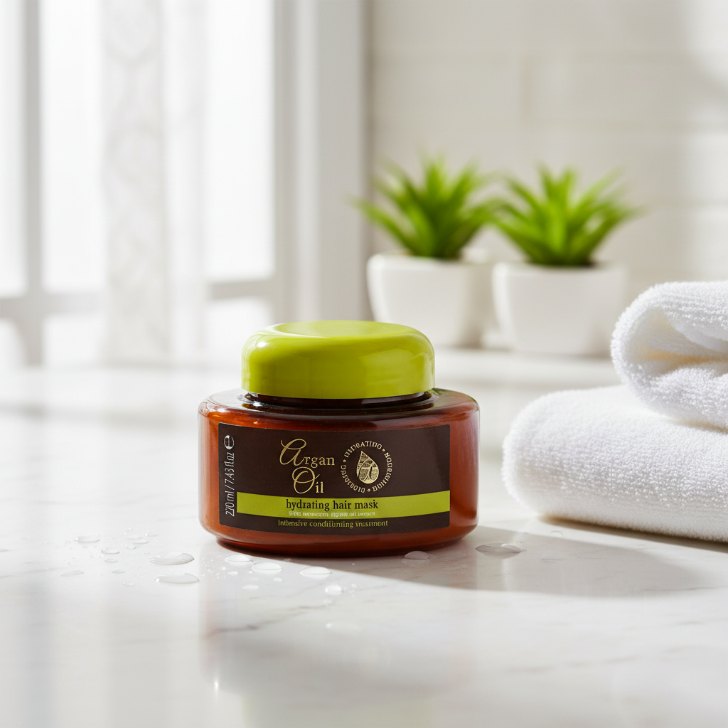 Argan Oil Hair Mask 220ml – Deep Conditioning with Moroccan Argan Oil, Proteins & Keratin, Intensive Moisture