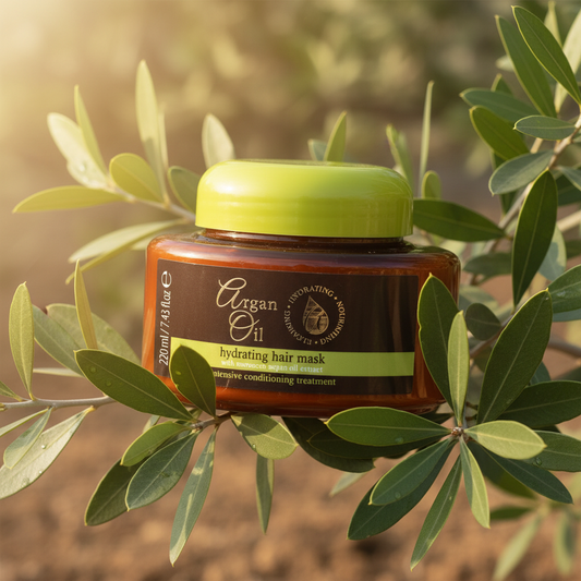 Argan Oil Hair Mask 220ml – Deep Conditioning with Moroccan Argan Oil, Proteins & Keratin, Intensive Moisture