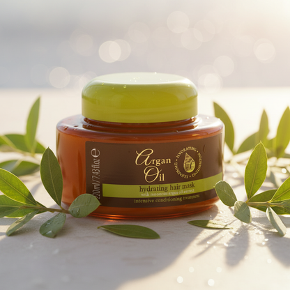 Argan Oil Hair Mask 220ml – Deep Conditioning with Moroccan Argan Oil, Proteins & Keratin, Intensive Moisture