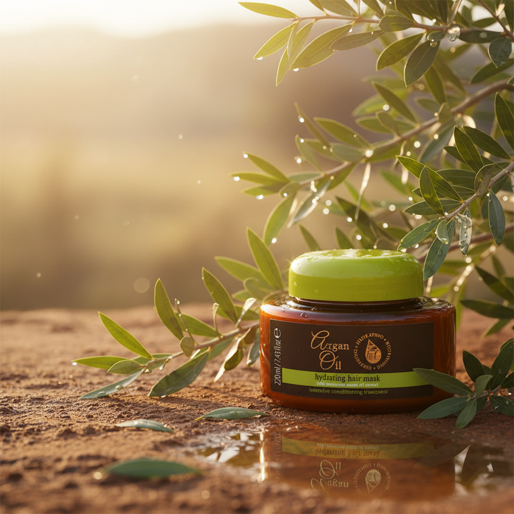 Argan Oil Hair Mask 220ml – Deep Conditioning with Moroccan Argan Oil, Proteins & Keratin, Intensive Moisture