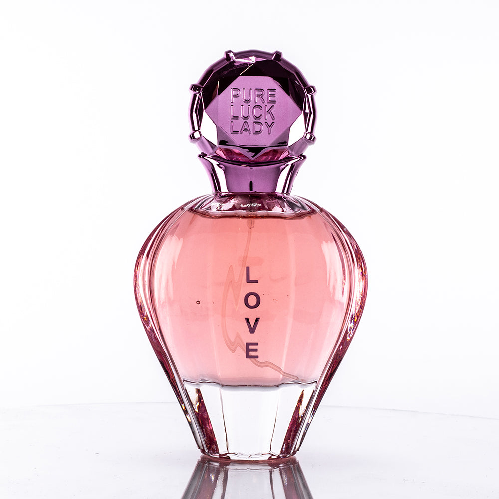 Linn Young Pure Luck Lady Love Eau de Parfum 100ml – Women’s Citrus Perfume with Orange, Cranberry, Magnolia, Osmanthus, Plum, Cognac, Patchouli, White Musk – Fresh Fruity Floral Scent, Long-lasting Elegant Perfume