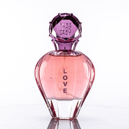 Linn Young Pure Luck Lady Love Eau de Parfum 100ml – Women’s Citrus Perfume with Orange, Cranberry, Magnolia, Osmanthus, Plum, Cognac, Patchouli, White Musk – Fresh Fruity Floral Scent, Long-lasting Elegant Perfume