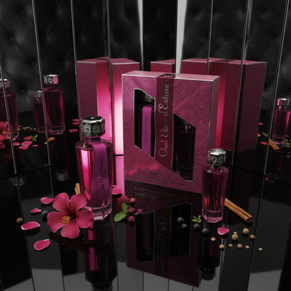 Linn Young Oud Elixir Pink Eau de Parfum 100ml + 30ml - Hibiscus, Damask Rose, Vanilla, Blackcurrant Bud, Leather, Spicy Mint, Ambrette, Cinnamon – Long-lasting Luxury Perfume Gift Set