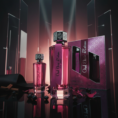 Linn Young Oud Elixir Pink Eau de Parfum 100ml + 30ml - Hibiscus, Damask Rose, Vanilla, Blackcurrant Bud, Leather, Spicy Mint, Ambrette, Cinnamon – Long-lasting Luxury Perfume Gift Set