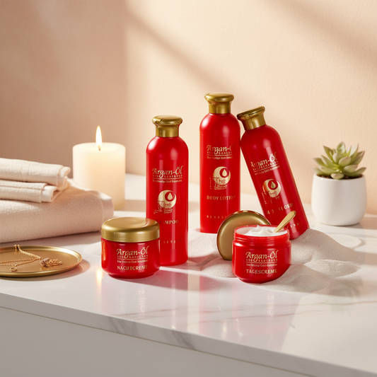 Argan Oil 5-Piece Bodycare Gift Set – Face Cream, Night Cream, Shampoo, Body Lotion & Shower Gel, Hydrating & Nourishing