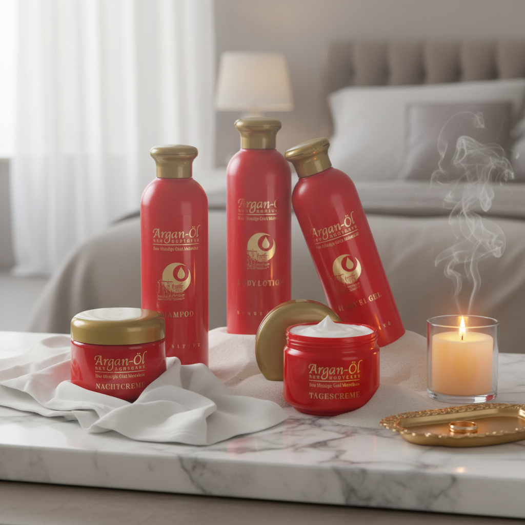 Argan Oil 5-Piece Bodycare Gift Set – Face Cream, Night Cream, Shampoo, Body Lotion & Shower Gel, Hydrating & Nourishing