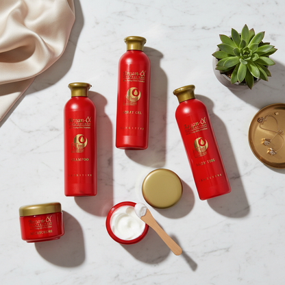 Argan Oil 5-Piece Bodycare Gift Set – Face Cream, Night Cream, Shampoo, Body Lotion & Shower Gel, Hydrating & Nourishing