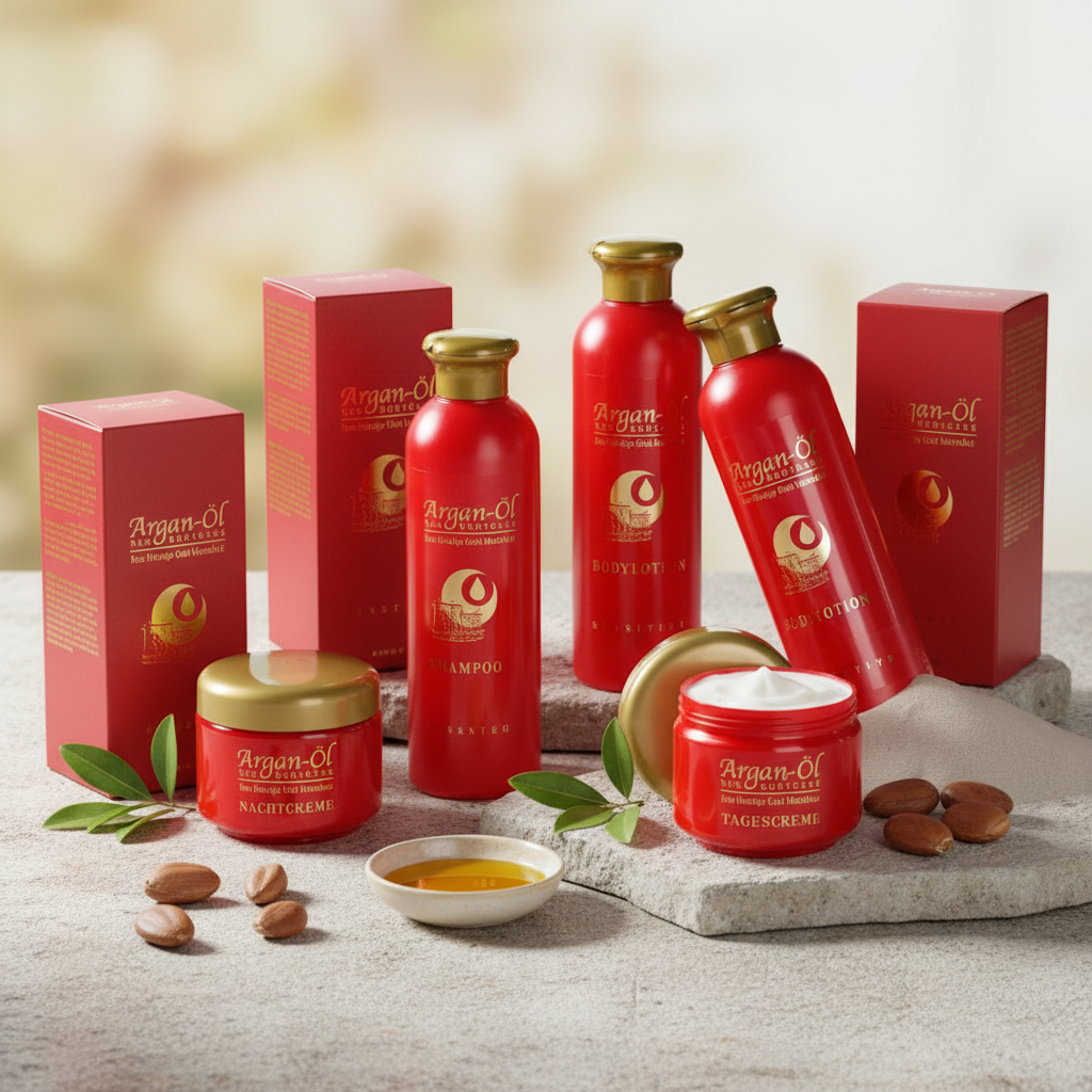 Argan Oil 5-Piece Bodycare Gift Set – Face Cream, Night Cream, Shampoo, Body Lotion & Shower Gel, Hydrating & Nourishing