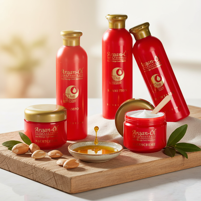Argan Oil 5-Piece Bodycare Gift Set – Face Cream, Night Cream, Shampoo, Body Lotion & Shower Gel, Hydrating & Nourishing