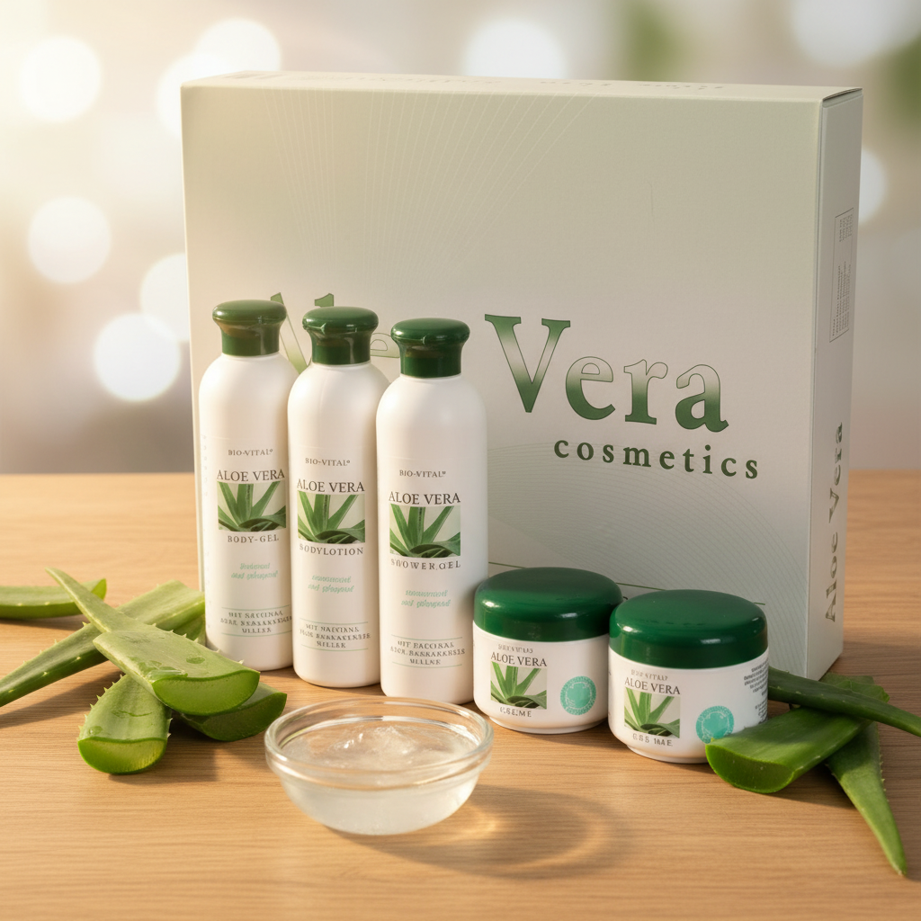 Aloe Vera 5-Piece Skincare Set – Cooling & Universal Creams, Body Gel, Shower Gel, Body Lotion
