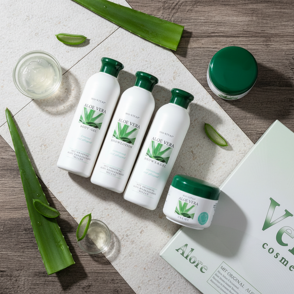 Aloe Vera 5-Piece Skincare Set – Cooling & Universal Creams, Body Gel, Shower Gel, Body Lotion