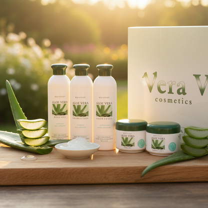 Aloe Vera 5-Piece Skincare Set – Cooling & Universal Creams, Body Gel, Shower Gel, Body Lotion