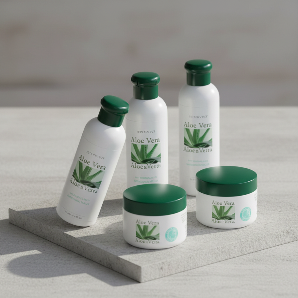 Aloe Vera 5-Piece Skincare Set – Cooling & Universal Creams, Body Gel, Shower Gel, Body Lotion