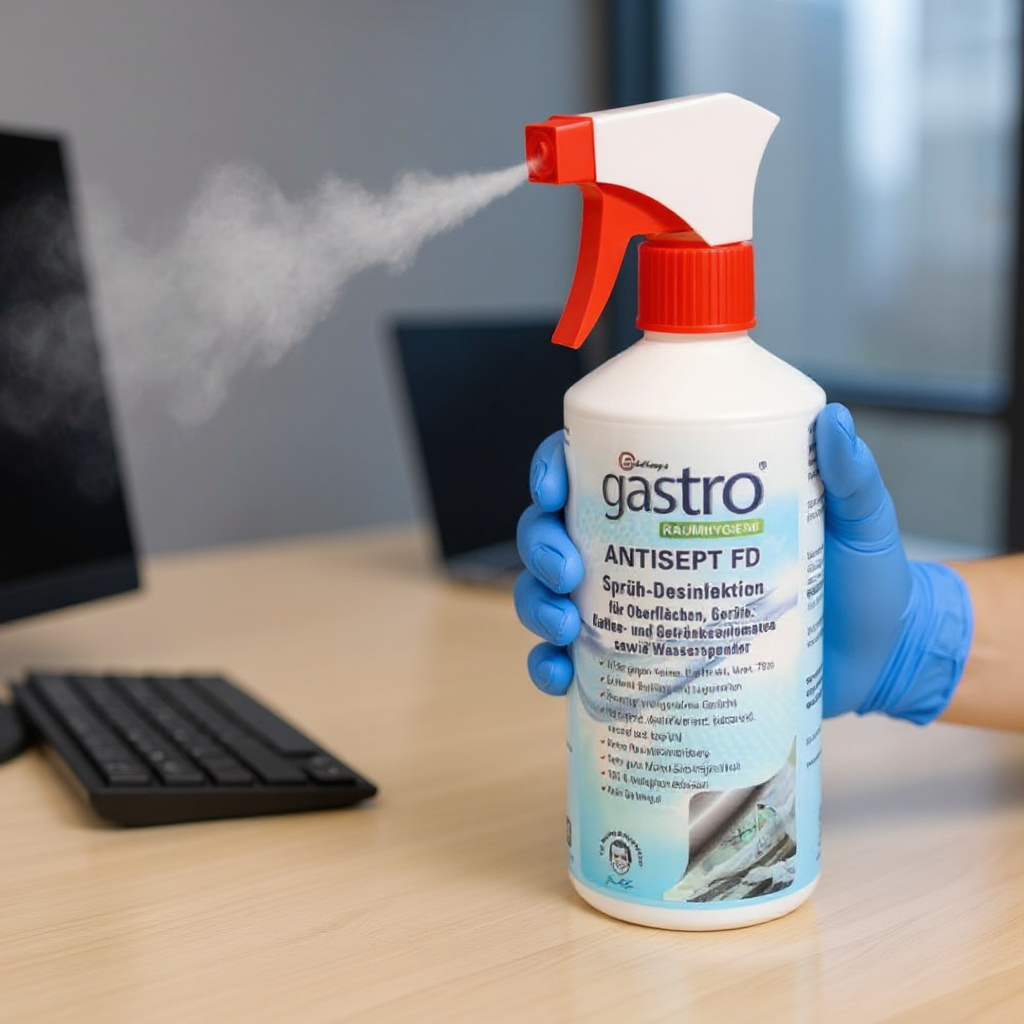 Antisept FD Surface Cleaning Solution 500ml with Spray Head & Microfiber Glove – Multi-Surface Cleaning Kit