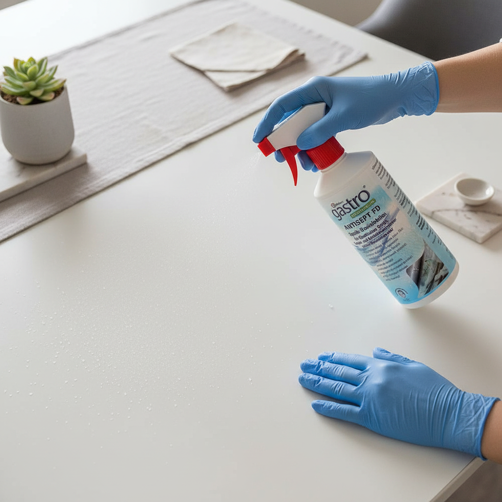 Antisept FD Surface Cleaning Solution 500ml with Spray Head & Microfiber Glove – Multi-Surface Cleaning Kit