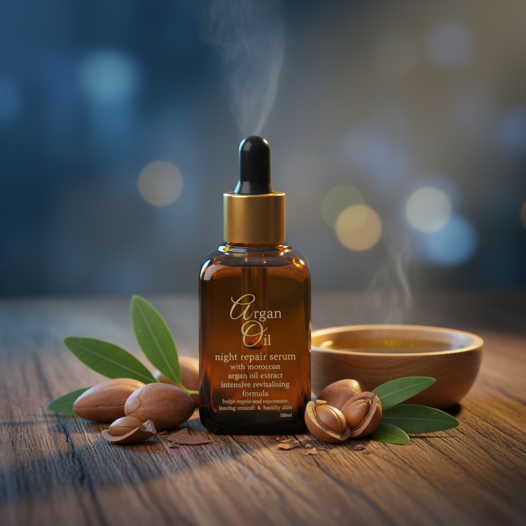 Argan Oil Night Repair Serum 50ml – Hydrating & Softening Overnight Facial Treatment